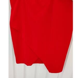Marc Bouwer Skirt Asymmetrical Dipped Hem Red 2X